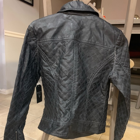 NWT | GUESS LEATHER COAT - Picture 4 of 12